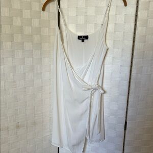 Lulu's white wrap V-Neck Dress